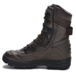 289AT-Bota Coturno tático militar de couro robusto segurança e conforto na cor cafe