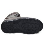 289AT-Bota Coturno tático militar de couro robusto segurança e conforto na cor cafe
