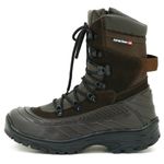 289AT-Bota Coturno tático militar de couro robusto segurança e conforto na cor cafe nbk 