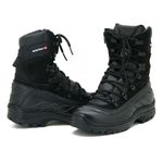 289AT-Bota Coturno tático militar de couro robusto segurança e conforto na cor preto nbk