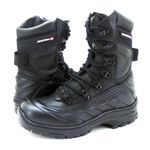 289AT-Bota Coturno tático militar de couro robusto segurança e conforto na cor preto latego