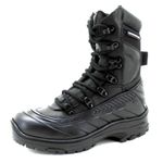 289AT-Bota Coturno tático militar de couro robusto segurança e conforto na cor preto latego