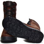 290AT-Bota Coturno tático militar de couro robusto segurança e conforto na cor cafe nbk