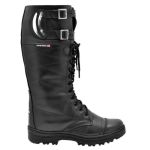 294AT-Bota Masculina estilizada Rodoviária feita em Couro Legítimo na cor preta