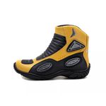 298AT-Bota Motociclista Slider com protetor borracha em Couro Legítimo na cor Amarelo
