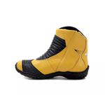 298AT-Bota Motociclista Slider com protetor borracha em Couro Legítimo na cor Amarelo