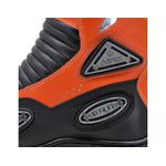 298AT-Bota Motociclista Slider com protetor borracha em Couro Legítimo na cor Laranja 