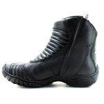 298AT-Bota Motociclista Slider com protetor borracha em Couro Legítimo na cor preto
