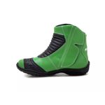 298AT-Bota Motociclista Slider com protetor borracha em Couro Legítimo na cor Verde