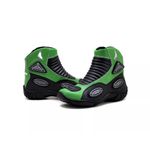 298AT-Bota Motociclista Slider com protetor borracha em Couro Legítimo na cor Verde
