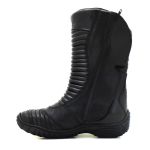 300AT-Bota motociclista robust Stunt em couro legítimo forrada tecido espumado na cor preto