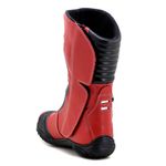 300AT-Bota motociclista robust Stunt em couro legítimo forrada tecido espumado na cor vermelho 