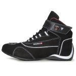 310AT-Tênis para motociclista com refletivo de cano alto de couro preto legitimo