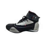 320AT-Bota Tênis Motociclista Cano Alto Couro com protetores de borracha Refletivos Preto alvejado