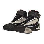 320AT-Bota Tênis Motociclista Cano Alto Couro com protetores de borracha Refletivos Preto alvejado