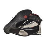 320AT-Bota Tênis Motociclista Cano Alto Couro com protetores de borracha Refletivos Preto alvejado