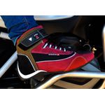 320AT-Bota Tênis Motociclista Cano Alto Couro com protetores de borracha Refletivos Vermelho rosa