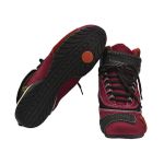 320AT-Bota Tênis Motociclista Cano Alto Couro com protetores de borracha Refletivos Vermelho rosa