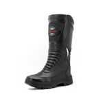 297AT-Bota motociclista robusta super resistente a água (chuva) em couro legítimo 