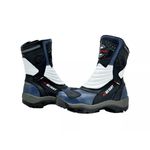 952AT-Bota Cano Alto Motociclismo Couro Legítimo – Palmilha com 9cm de Altura branco alvejado