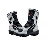 952AT-Bota Cano Alto Motociclismo Couro Legítimo – Palmilha com 9cm de Altura branco alvejado