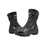 952AT-Bota Cano Alto Motociclismo Couro Legítimo – Palmilha com 9cm de Altura Preto