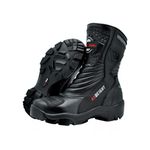 952AT-Bota Cano Alto Motociclismo Couro Legítimo – Palmilha com 9cm de Altura Preto