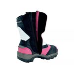 952AT-Bota Cano Alto Motociclismo Couro Legítimo – Palmilha com 9cm de Altura Rosa