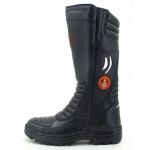 295AT-Bota de bombeiro civil em couro legítimo preto reforçado e forrada com logo C.A 40183