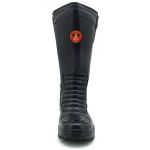 295AT-Bota de bombeiro civil em couro legítimo preto reforçado e forrada com logo C.A 40183