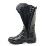 276AT-Bota robusta motociclista trilhas c/porta facas estilizada bombeiro em couro legítimo 