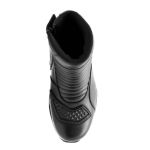 301AT-Bota para motociclista de cano médio em couro com protetor borracha na cor preto 