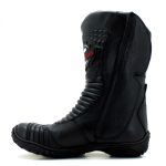 302AT-Bota Motociclista two-wheel adventure robusta em Couro Legítimo preto