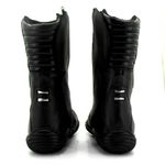 302AT-Bota Motociclista two-wheel adventure robusta em Couro Legítimo preto
