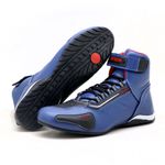 Tenis Motociclista Cano alto Couro forro tex espumado 311AT Azul