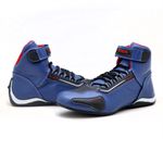 Tenis Motociclista Cano alto Couro forro tex espumado 311AT Azul