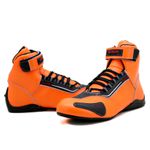 Tenis Motociclista Cano alto Couro forro tex espumado 311AT Laranja