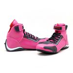 Tenis Motociclista Cano alto Couro forro tex espumado 311AT Rosa