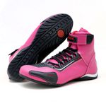 Tenis Motociclista Cano alto Couro forro tex espumado 311AT Rosa