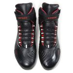 Tenis Motociclista Cano alto Couro forro tex espumado 311BAT Preto vermelho