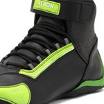 Tenis Motociclista Cano alto Couro forro tex espumado 311AT Preto Verde