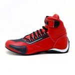 Tenis Motociclista Cano alto Couro forro tex espumado 311BAT Vermelho