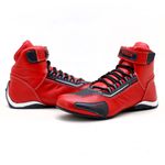 Tenis Motociclista Cano alto Couro forro tex espumado 311BAT Vermelho