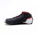 312AT-Tênis para motociclista em couro legitimo com refletivo de cano baixo na cor branco preto