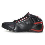 312AT-Tênis para motociclista em couro legitimo com refletivo de cano baixo na cor preto