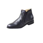 576DI-Botina Masculina, urbana em couro pelica forrado preto 