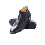 576DI-Botina Masculina, urbana em couro pelica forrado preto 
