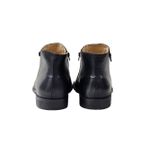 576DI-Botina Masculina, urbana em couro pelica forrado preto 