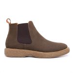 4105LCS-Botina Urbana Chelsea Masculina Novara couro forrada Marrom