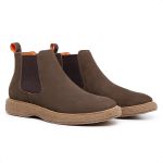 4105LCS-Botina Urbana Chelsea Masculina Novara couro forrada Marrom